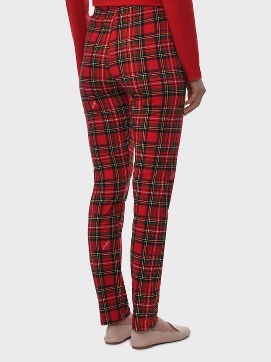 Пижама с брюками в клетку, красная Eirene , арт.  | Фото 8