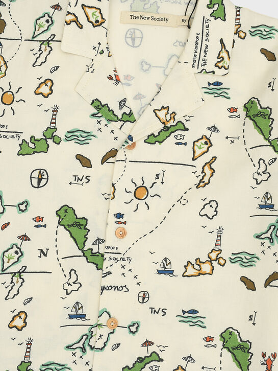 Рубашка с принтом &quot;карта&quot; The New Society , арт.  | Фото 3