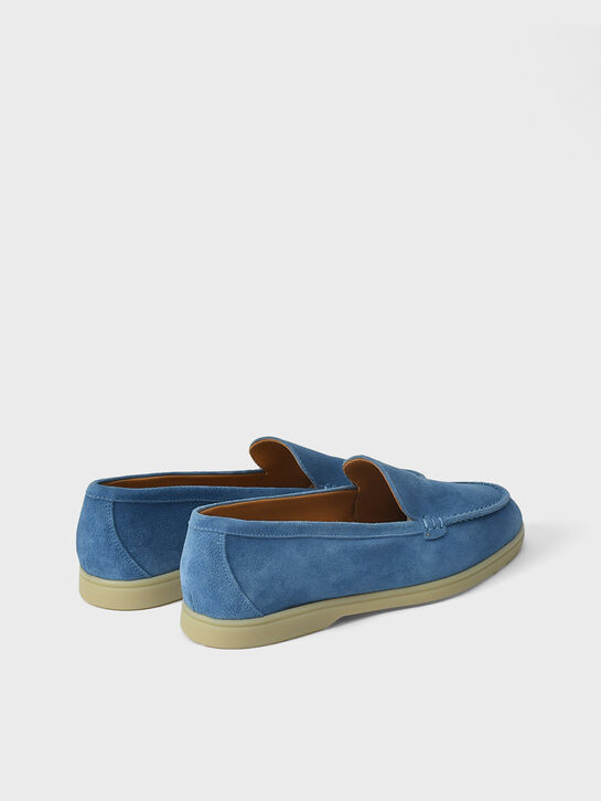 Лоферы замшевые, синие Gallucci , арт.  | Фото 3