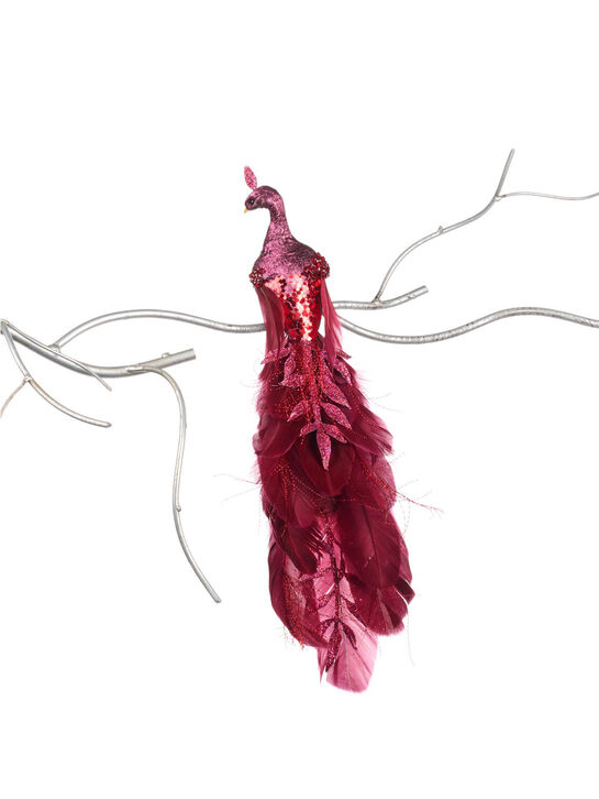 Декоративный красный Павлин с длинным хвостом, 36 см Goodwill , арт.  | Фото 1