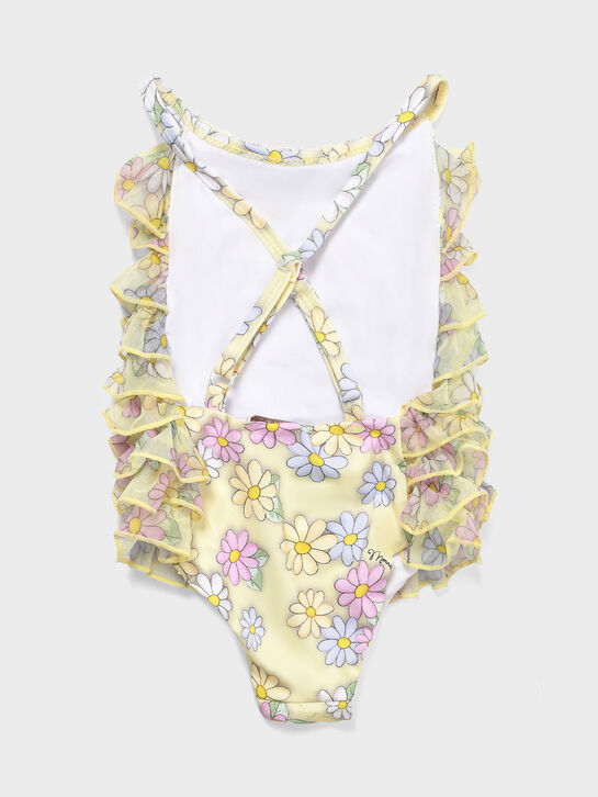 Купальник с принтом цветов, желтый Monnalisa , арт.  | Фото 2