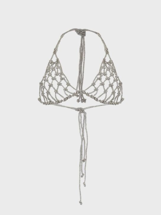 Плетеный топ, серебристый ALINE , арт.  | Фото 1