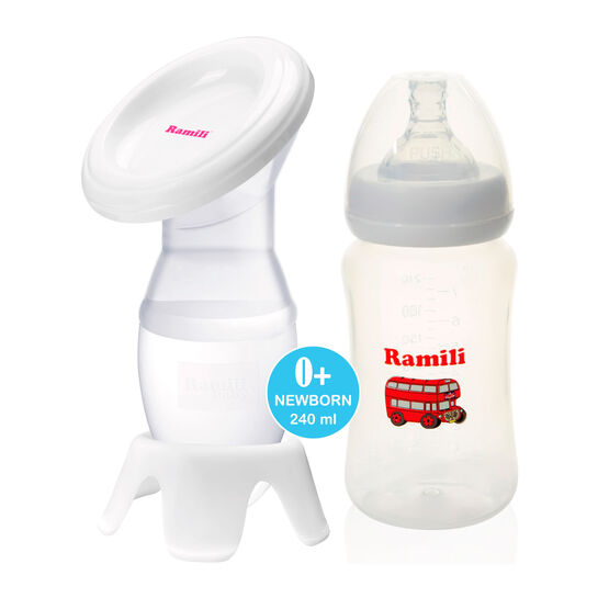 Ручной молокоотсос MC200 с противоколиковой бутылочкой Ramili , арт.  | Фото 1
