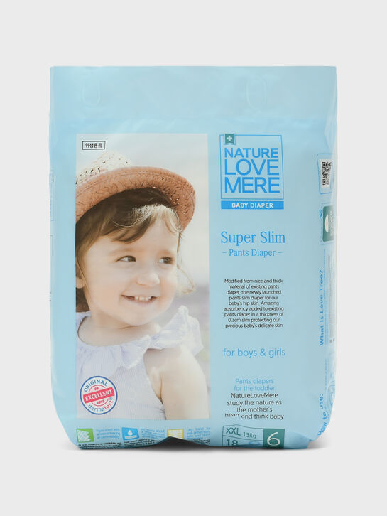 Подгузники-трусики супертонкие Super Slim XXL от 13 кг, 18 шт NATURE LOVE MERE , арт.  | Фото 1