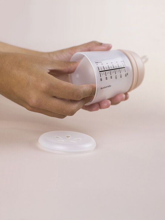 Набор Zero.Zero. Антиколиковая бутылочка с адаптивным потоком 180 мл, силиконовая пустышка -2/2 мес Suavinex , арт.  | Фото 2