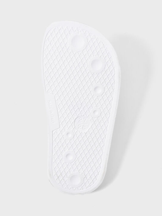 Шлепанцы с разноцветным лого, белые MSGM , арт.  | Фото 5