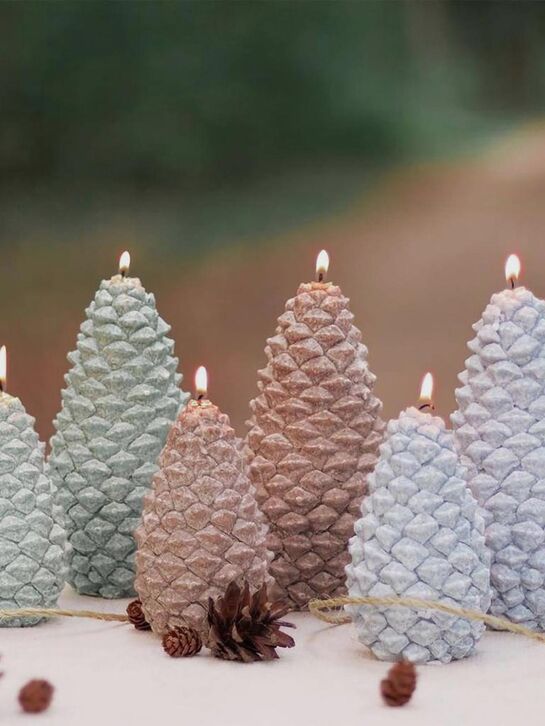 Свеча фигурная шишка бежевая средняя 250г Bougies La Francaise , арт.  | Фото 2