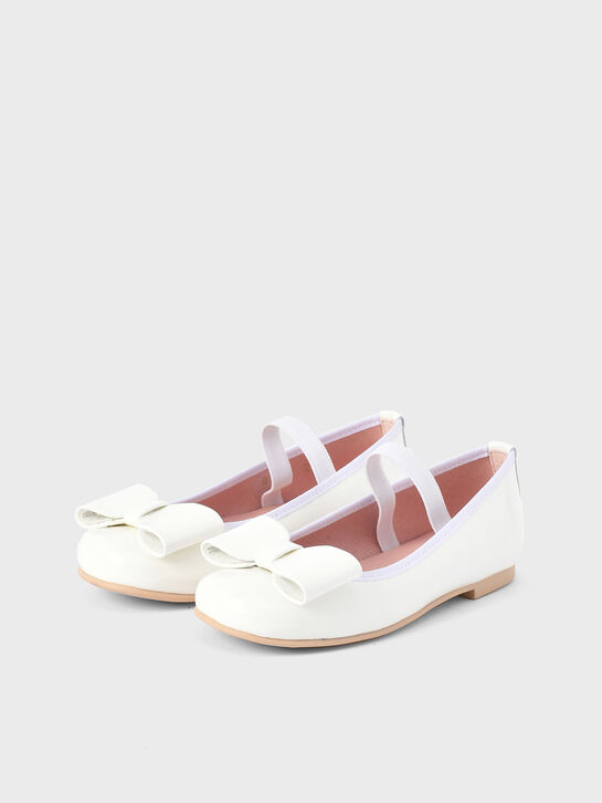 Туфли с кожаным бантом, белые Pretty Ballerinas , арт.  | Фото 2