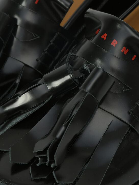 Лоферы с кисточками, черные MARNI , арт.  | Фото 5