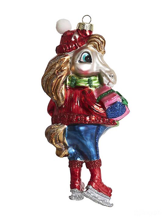 Подвеска Лошадь &quot;Джентльмен &quot;Ледовый праздник&quot; (стекло) 7х5х16 см Holiday Classics , арт.  | Фото 2