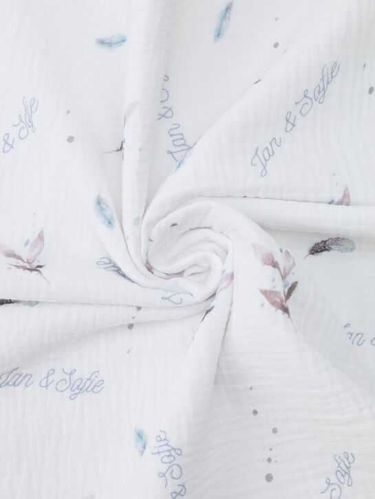 Непромокаемая пеленка 90x60 см, принт листочки Jan&Sofie , арт.  | Фото 4