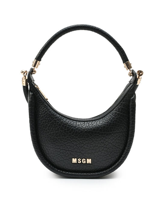 Сумка-хобо из эко-кожи, черная MSGM , арт.  | Фото 1