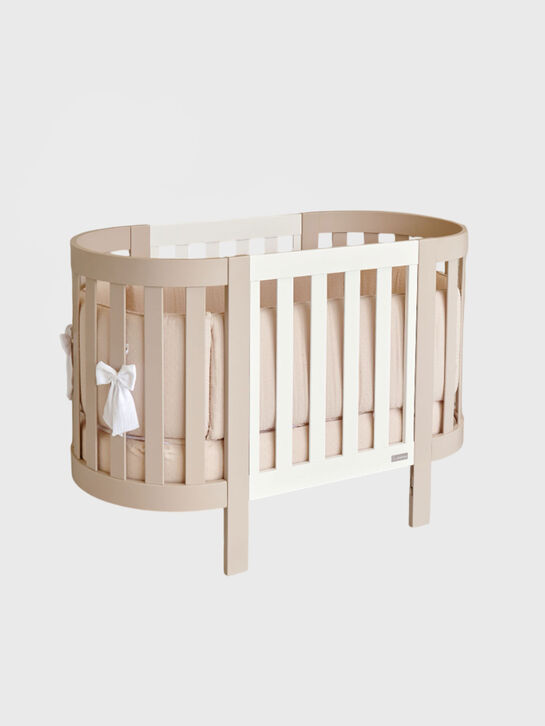 Кровать-трансформер Lunetta Ovale, белый/шоколад  ITALBABY , арт.  | Фото 3