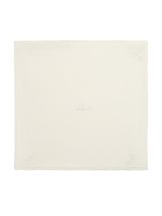 Плед с цветочной вышивкой и лого Chloe , арт.  | Фото 2