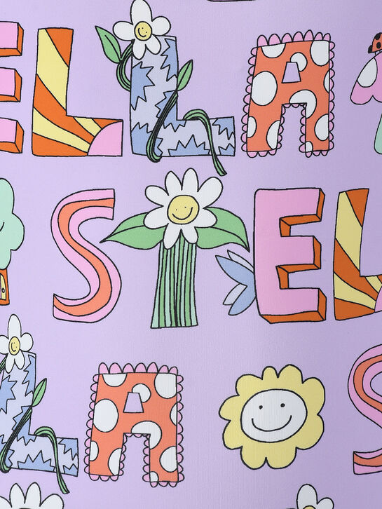 Купальник слитный с логотипом, сиреневый Stella McCartney , арт.  | Фото 3