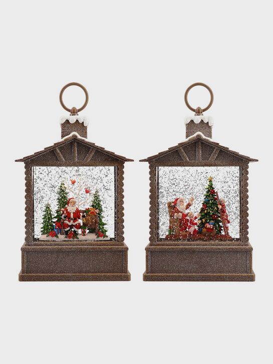 Новогодний сувенир &quot;Фонарь квадратный. Санта / Снеговик&quot;, 18x8,25x25,4 см, цена за 1 шт. Timstor , арт.  | Фото 1