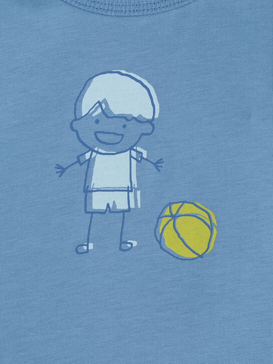 Футболка с принтом &quot;мальчик с мячиком&quot; Sanetta , арт.  | Фото 3