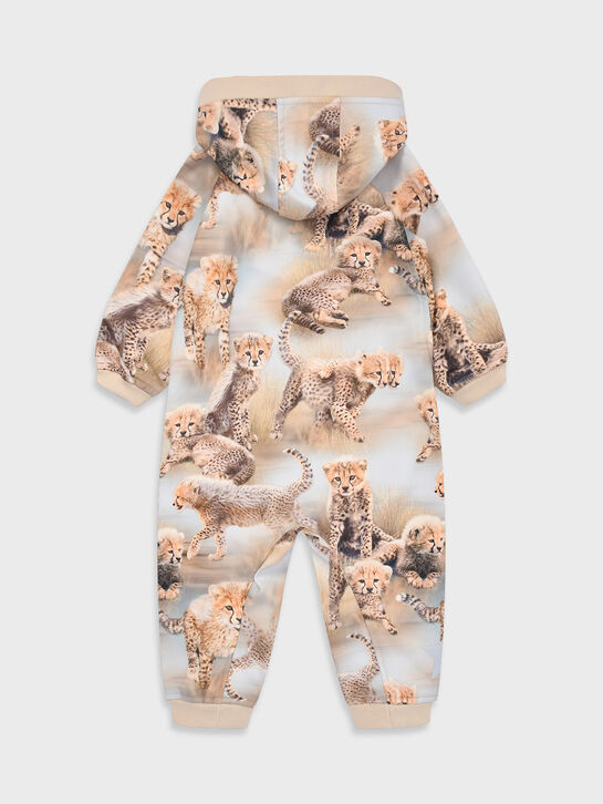 Комбинезон с принтом леопардов, бежевый Molo , арт.  | Фото 2