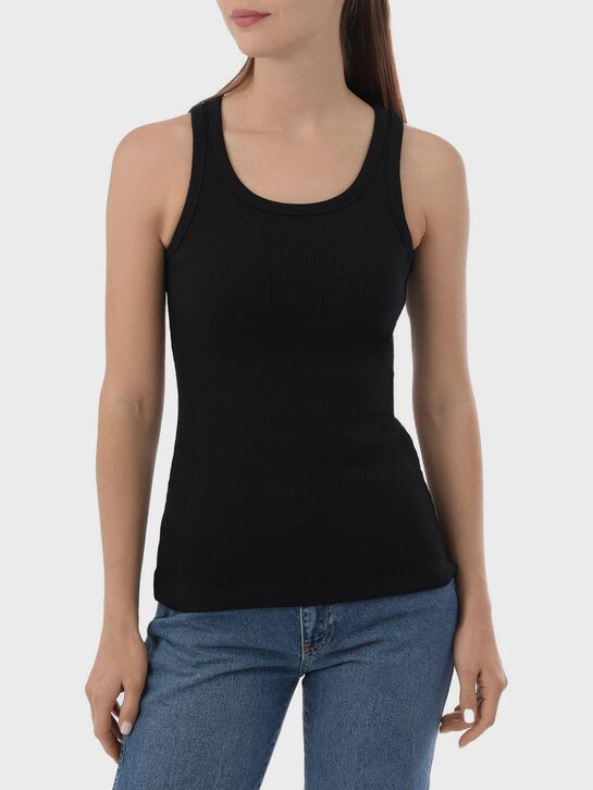 Майка в рубчик, черная ALINE , арт.  | Фото 7