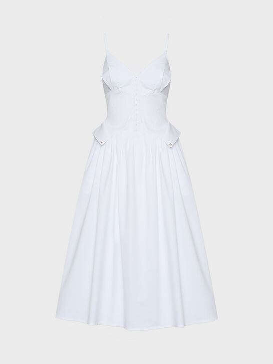 Платье с косетным топом, белое Elisabetta Franchi , арт.  | Фото 1