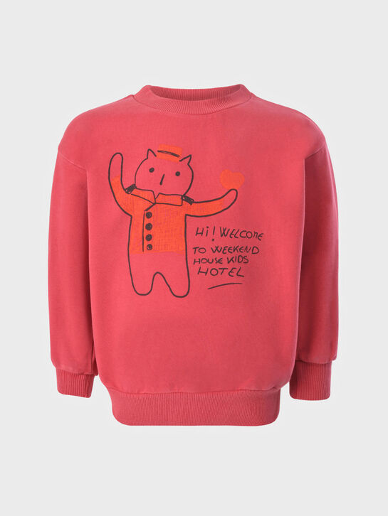 Свитшот, принт кот и надписи Weekend house kids , арт.  | Фото 1