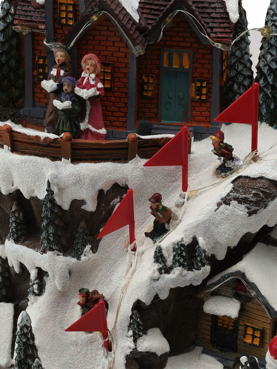 Новогодний сувенир &quot;Освещенная горная сцена. Поезд,&quot; 8 .мелодий Musicboxworld , арт.  | Фото 8