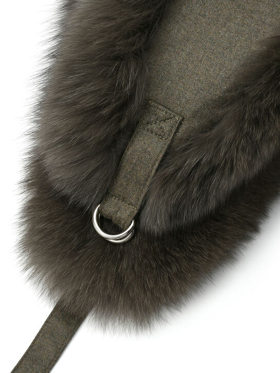 Шапка-ушанка из меха лисы Yves Salomon , арт.  | Фото 3