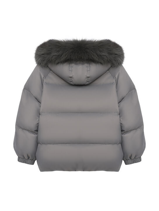 Куртка с отделкой из меха лисы Yves Salomon , арт.  | Фото 2