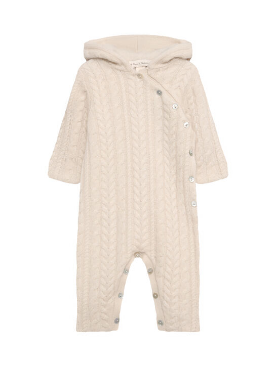 Комбинезон из кашемира, кремовый Oscar et Valentine , арт.  | Фото 1