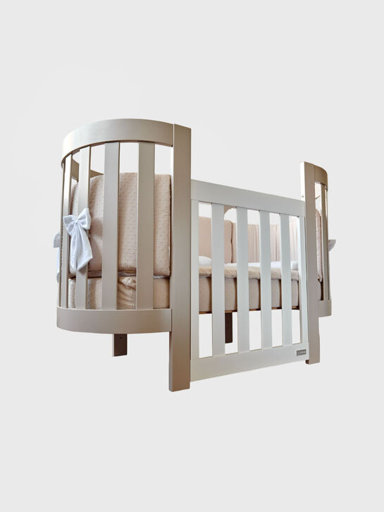Кровать-трансформер Lunetta Ovale, белый/шоколад  ITALBABY , арт.  | Фото 2