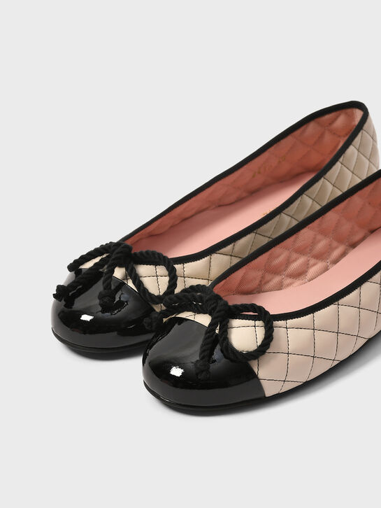 Балетки стеганые с черным носом Pretty Ballerinas , арт.  | Фото 6