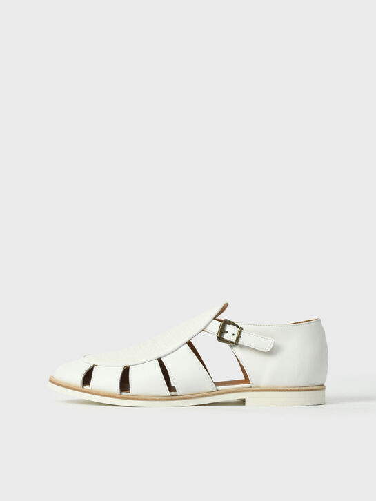 Босоножки закрытые, белые Gallucci , арт.  | Фото 1