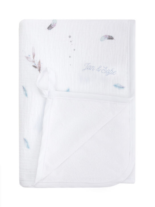 Непромокаемая пеленка 90x60 см, принт листочки Jan&Sofie , арт.  | Фото 1