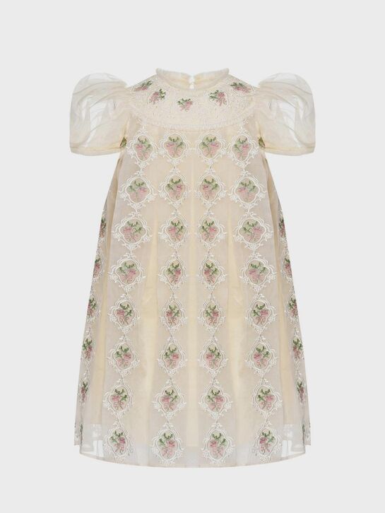 Платье с цветочной вышивкой и рукавами-фонариками Maison Ava , арт.  | Фото 1