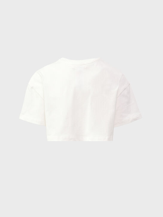 Укороченная футболка с лого, белая Chloe , арт.  | Фото 2