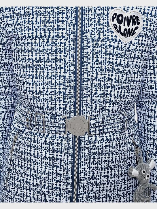 Куртка с капюшоном и поясом, синяя Poivre Blanc , арт.  | Фото 4