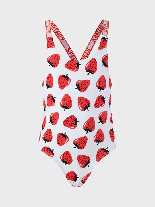 Купальник слитный с принтом клубники, белый Stella McCartney , арт.  | Фото 1