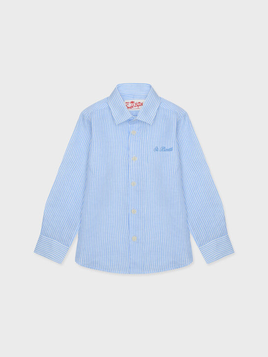 Рубашка в полоску, голубая Saint Barth , арт.  | Фото 1