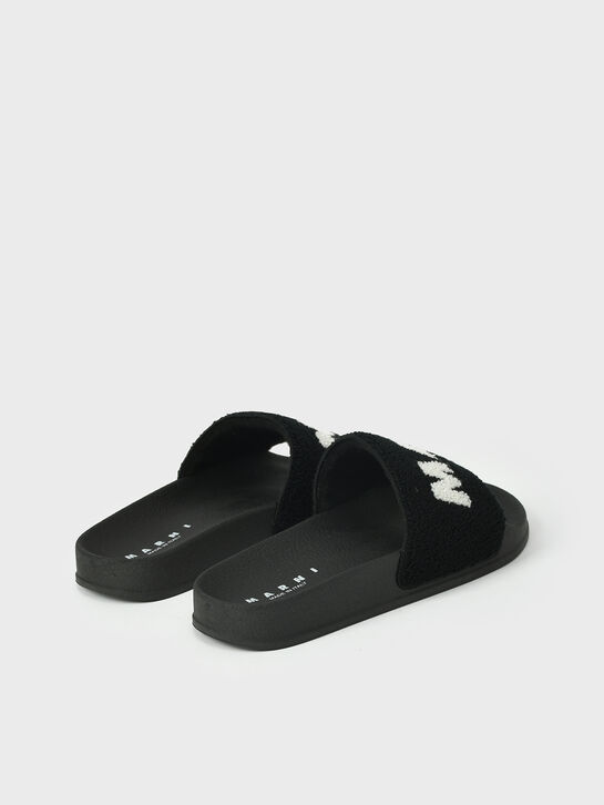 Шлепанцы махровые, черные MARNI , арт.  | Фото 3