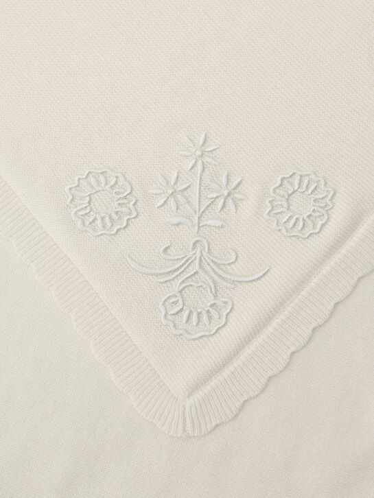 Плед с цветочной вышивкой и лого Chloe , арт.  | Фото 4