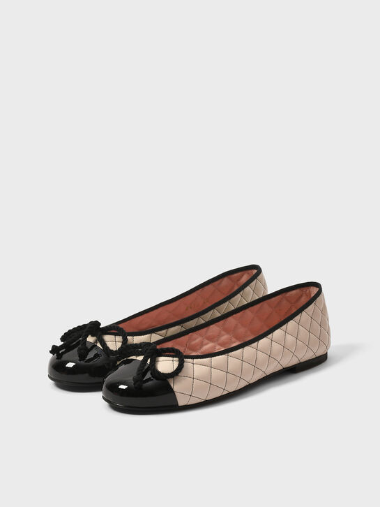 Балетки стеганые с черным носом Pretty Ballerinas , арт.  | Фото 2
