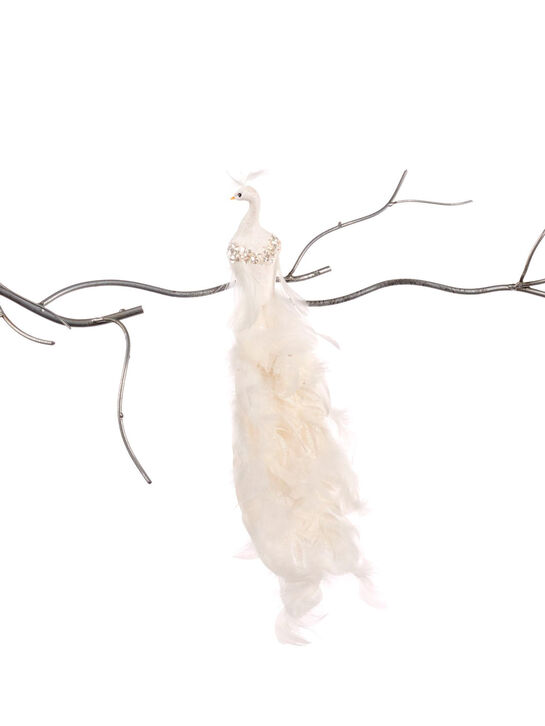 Декоративный белый Павлин с длинным хвостом, 41 см Goodwill , арт.  | Фото 1