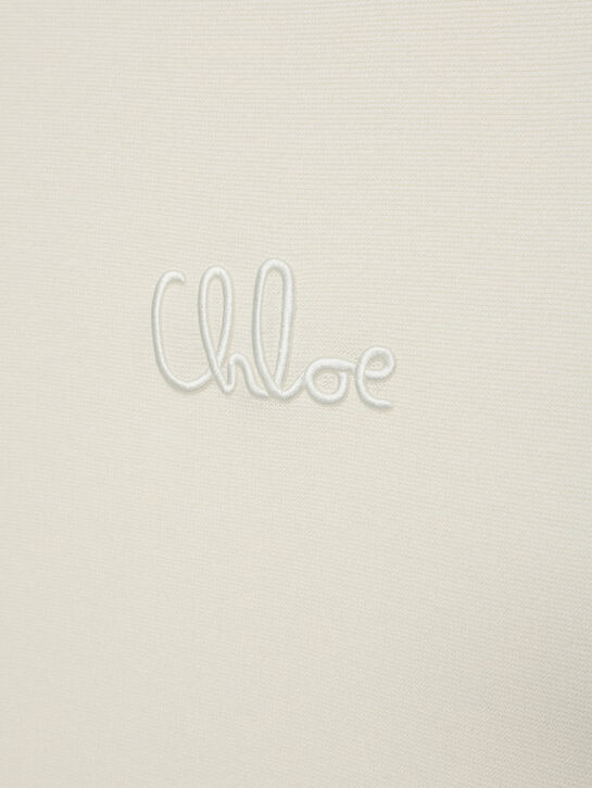 Плед с цветочной вышивкой и лого Chloe , арт.  | Фото 5