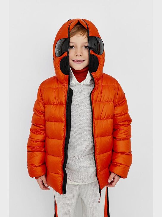 Оранжевая куртка с очками на капюшоне AI RIDERS ON THE STORM , арт.  | Фото 2