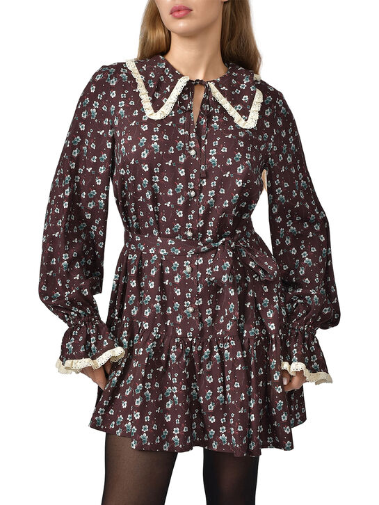 Платье с рюшами, бордовое Dan Maralex , арт.  | Фото 3