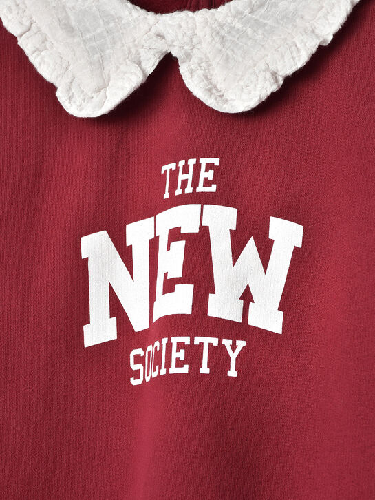 Свитшот с белым воротником и лого The New Society , арт.  | Фото 3