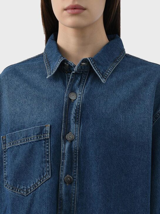 Джинсовая рубашка с карманом на груди ALINE , арт.  | Фото 9