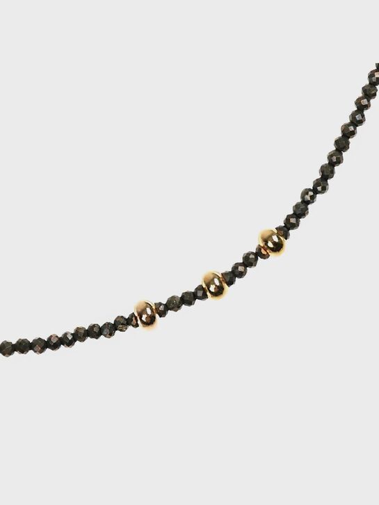 Чокер из камня пирит с бусинами из латуни I Love Cameo , арт.  | Фото 2