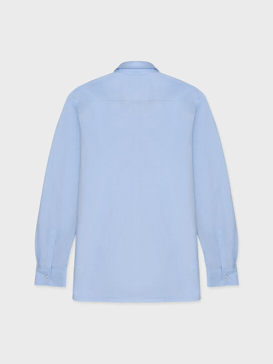 Голубая рубашка из трикотажа KengLabel , арт.  | Фото 2