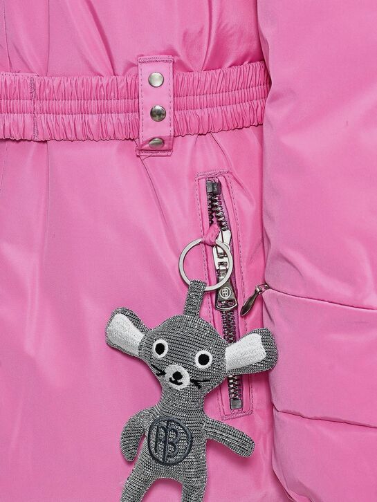 Куртка с меховой отделкой капюшона, розовая Poivre Blanc , арт.  | Фото 4